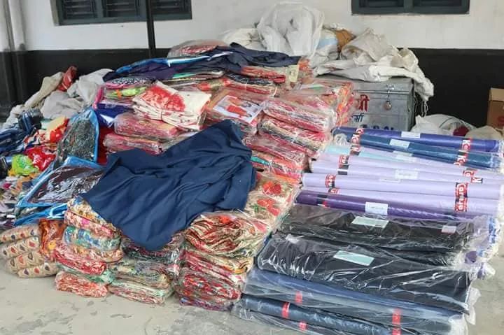 सशस्त्र प्रहरीद्वारा सप्तरीमा ११ लाख मूल्य बराबरको अवैध कपडा बरामद