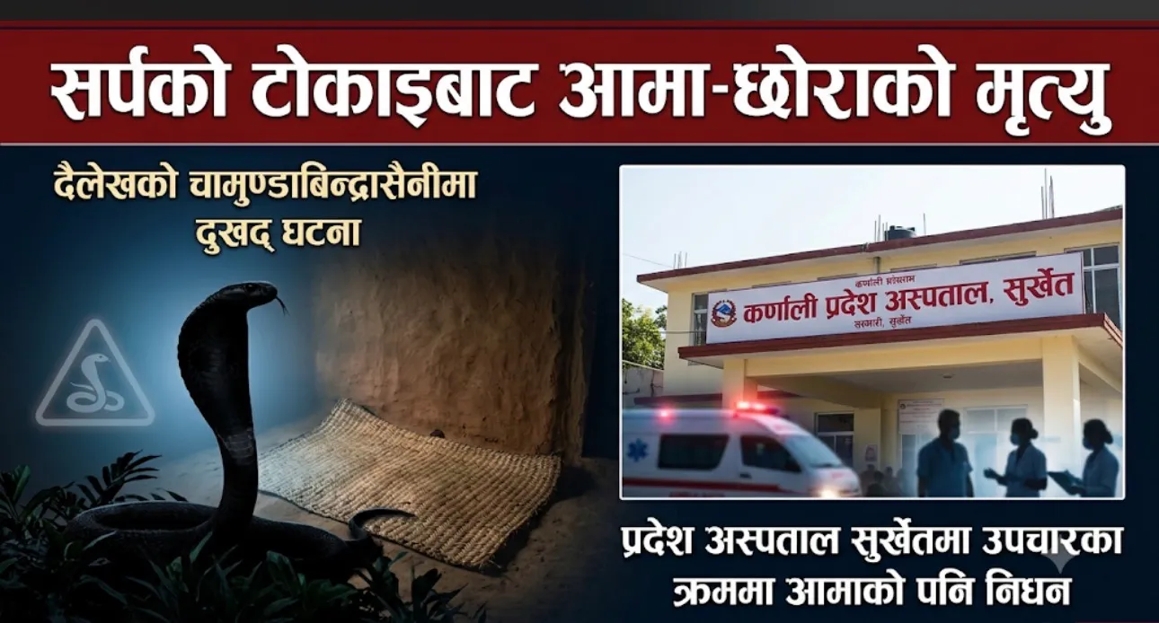 दैलेखमा सर्पको टोकाइबाट आमा-छोराको मृत्यु